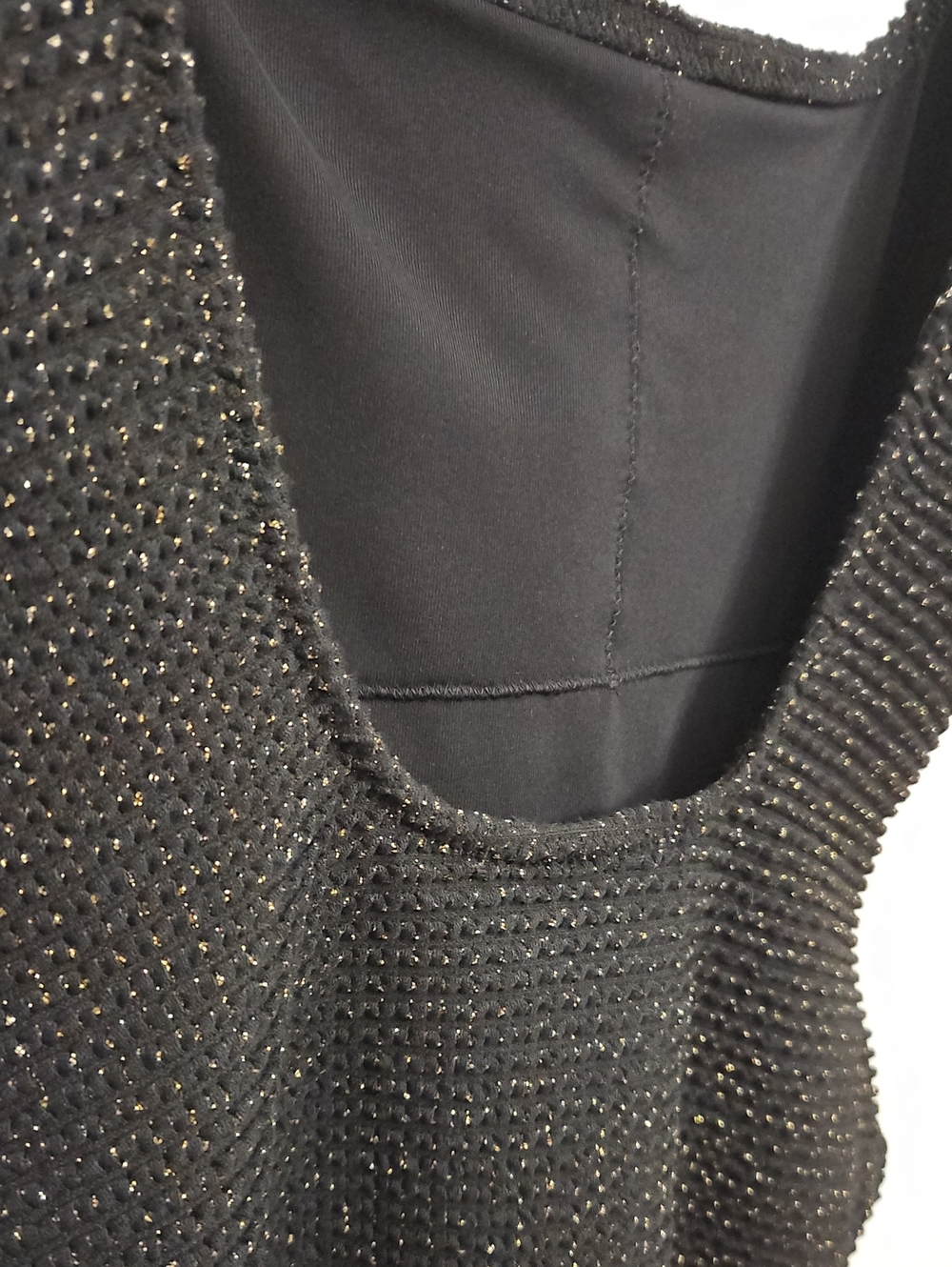 Womens Black Sparkle One-Piece Swimsuit - Picture 4 of 4